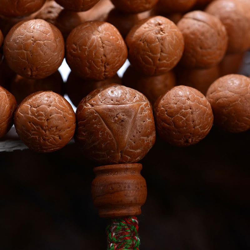 Stone of buddha 108 Mala Beads Nepal Bodhi Seed Luck Wealth Tassel Bracelet
