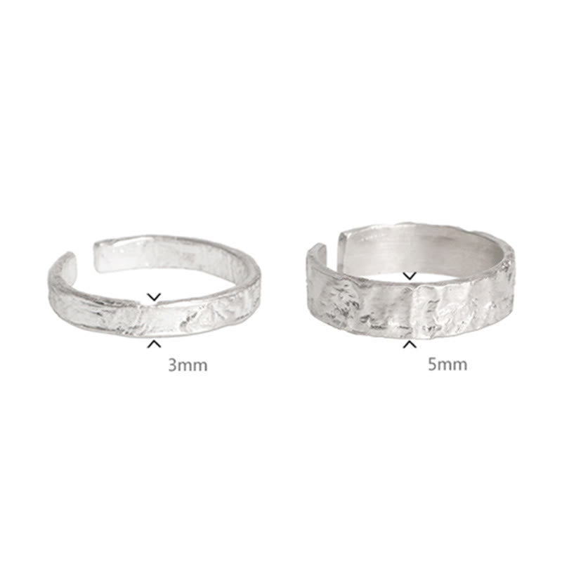 Stone of buddha 925 Sterling Silver Simple Design Blessing Couple Ring