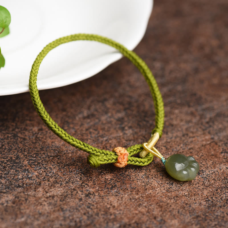 Stone of buddha Jade Cat Paw Pattern Luck Abundance Bracelet