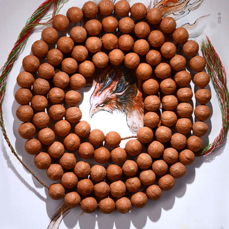 Stone of buddha 108 Mala Beads Nepal Bodhi Seed Luck Wealth Tassel Bracelet