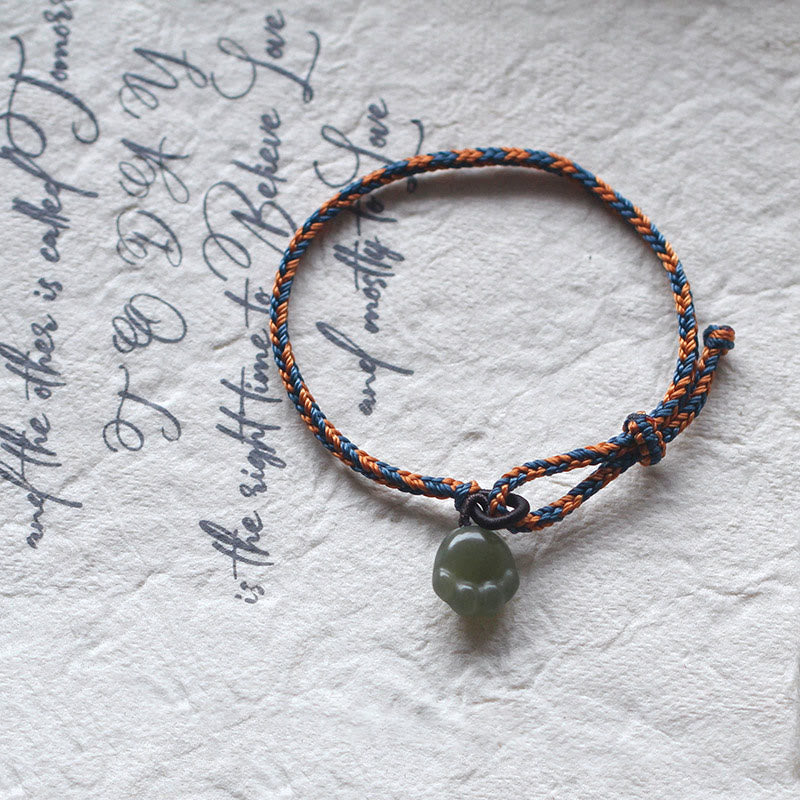 Stone of buddha Hetian Jade Cat Paw Lucky Bag Pattern Prosperity Bracelet