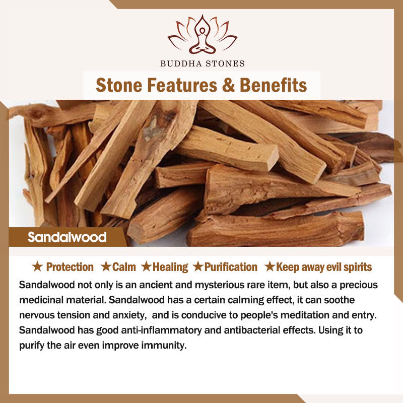 Stone of buddha Green Sandalwood Ebony Wood Sandalwood Om Mani Padme Hum Soothing Bracelet