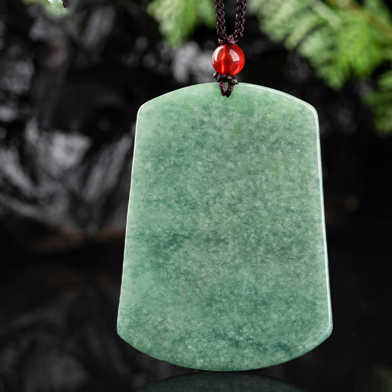 Stone of buddha Natural Jade Chinese Zodiac Dragon Sea Luck String Necklace Pendant