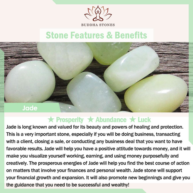 Stone of buddha Four Leaf Clover Jade Pattern Luck Necklace Pendant