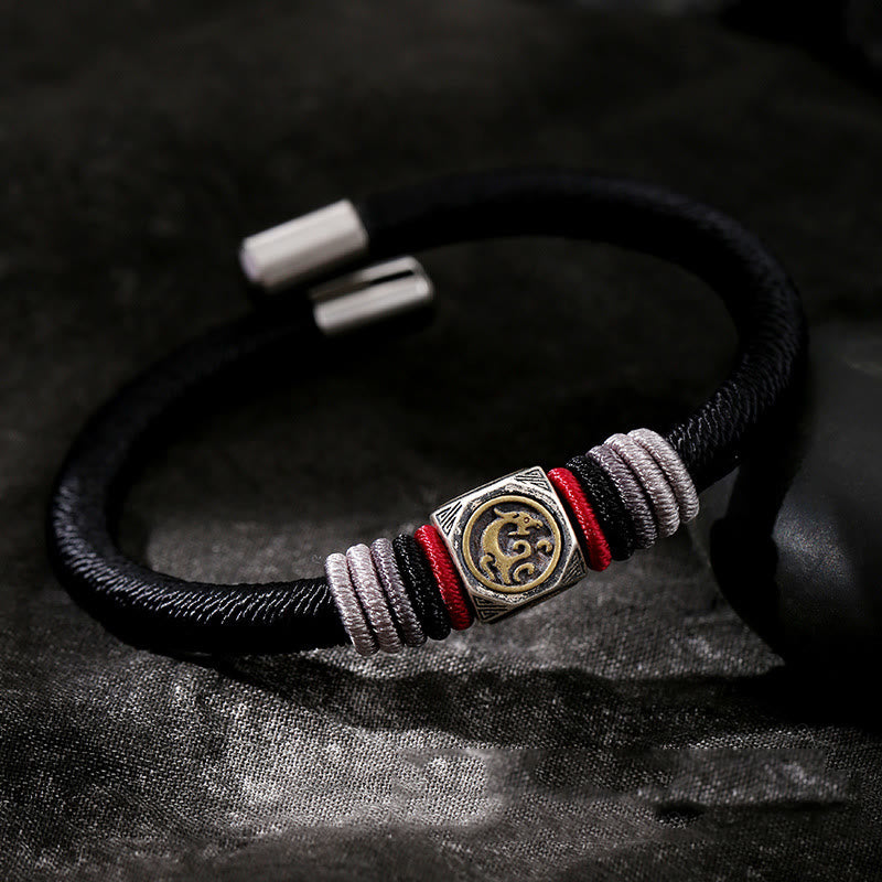 Stone of buddha 925 Sterling Silver Perfect Knot King Kong Knot Faith Strength Bracelet