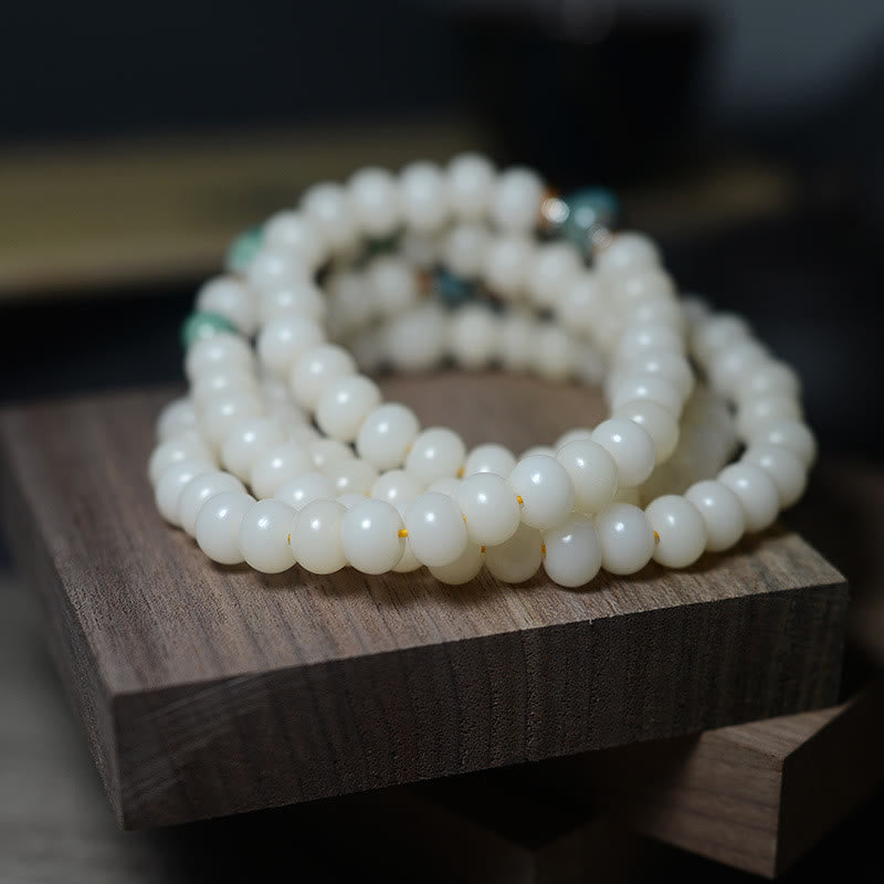 Stone of buddha 108 Mala Beads Bodhi Seed Keep Away Evil Spirits Calm Bracelet
