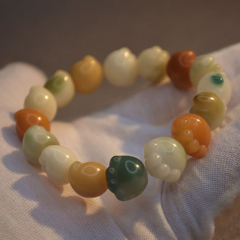 Stone of buddha Multilayered Bodhi Seed Cute Cat Paw Calm Harmony Bracelet