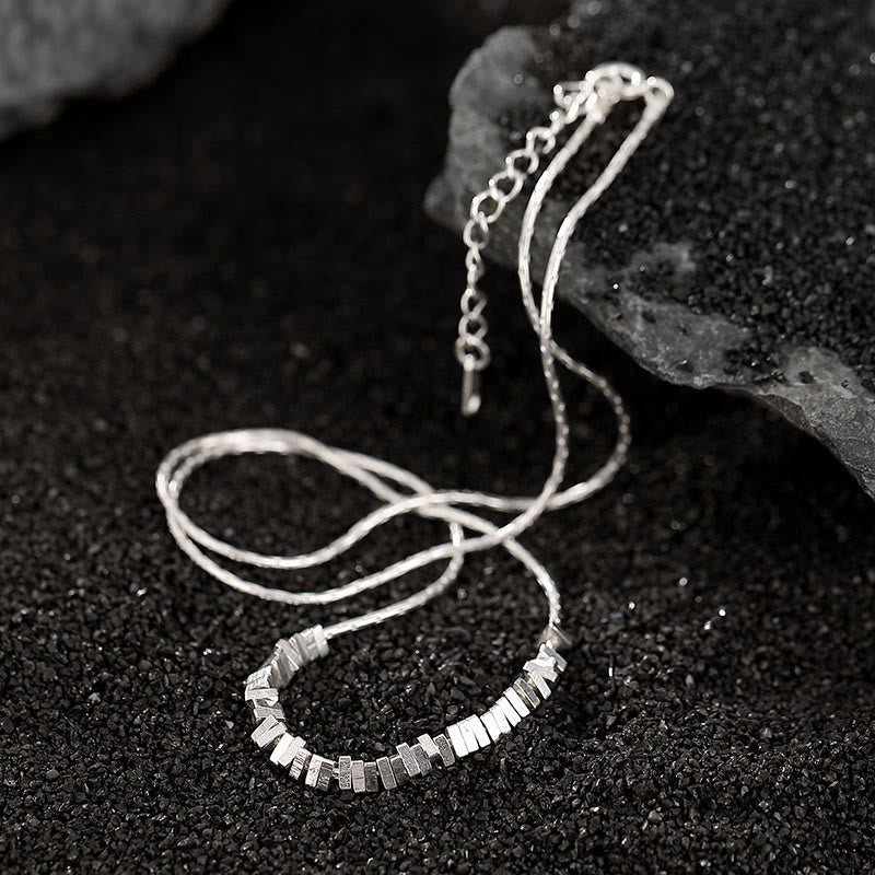 Stone of buddha 925 Sterling Silver Triangular Pattern Balance Necklace Pendant
