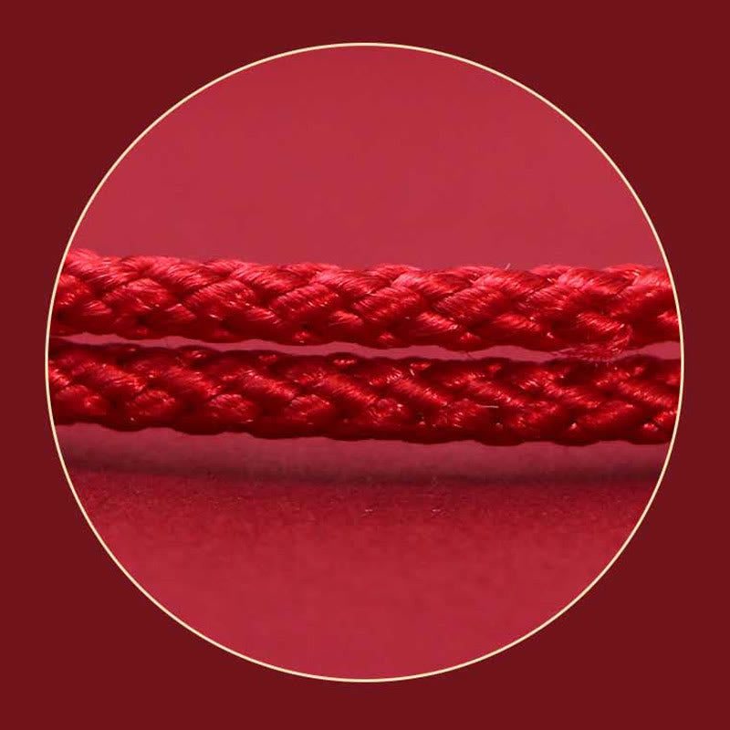 Stone of buddha 925 Sterling Silver PiXiu Fu Character Wealth Luck Handmade Braided Bracelet