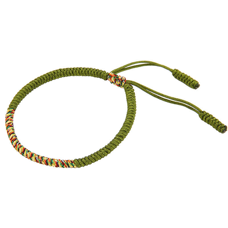 Stone of buddha Tibetan Handmade Multicolor King Kong Knot Luck Strength Braided Bracelet