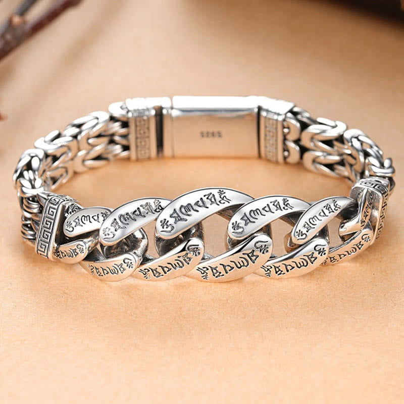 Stone of buddha Om Mani Padme Hum Engraved Peace Purity Bracelet