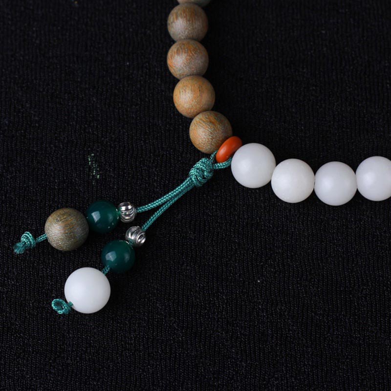 Stone of buddha Green Sandalwood Bodhi Seed Wake Up Luck Bracelet