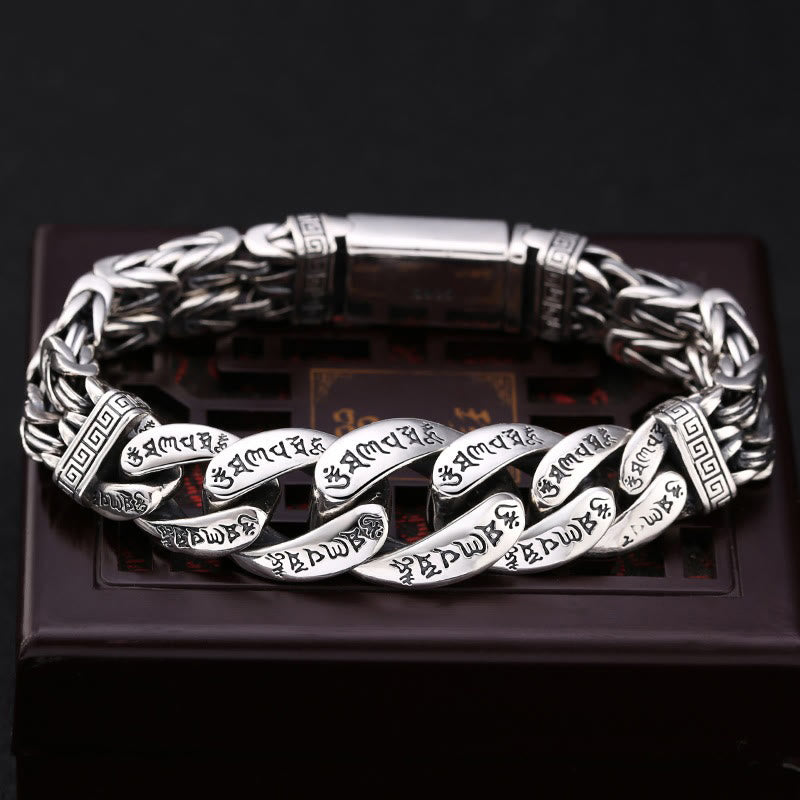 Stone of buddha Om Mani Padme Hum Engraved Peace Purity Bracelet