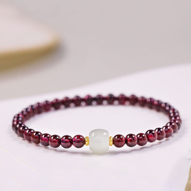 Stone of buddha Natural Garnet Jade Bead Purification Bracelet