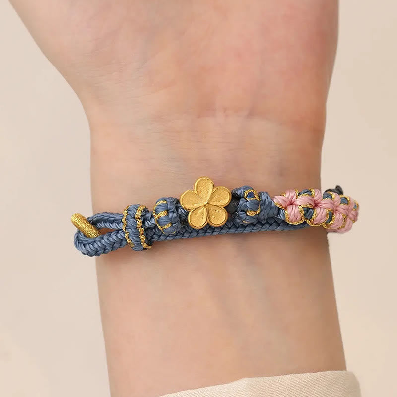 Stone of buddha Peach Blossom Design Wealth String Bracelet