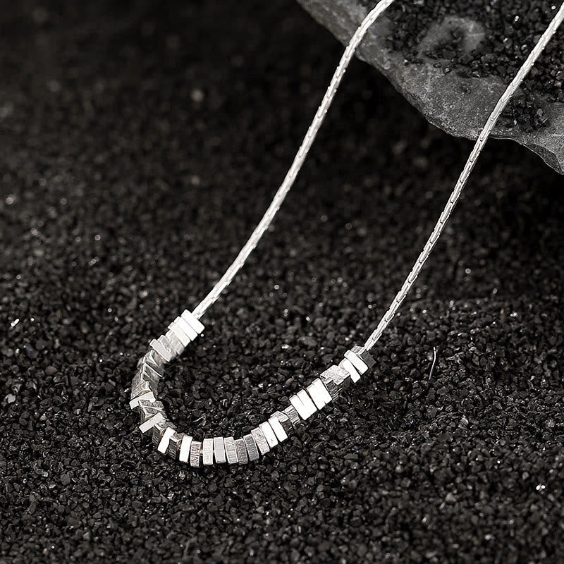 Stone of buddha 925 Sterling Silver Triangular Pattern Balance Necklace Pendant
