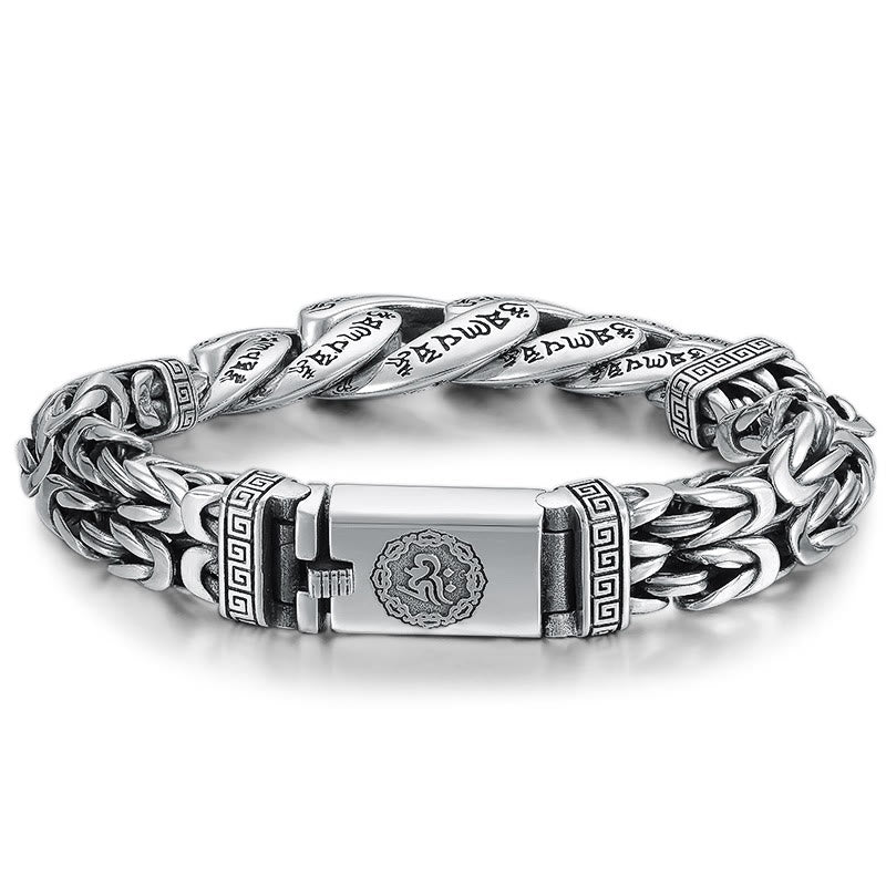 Stone of buddha Om Mani Padme Hum Engraved Peace Purity Bracelet