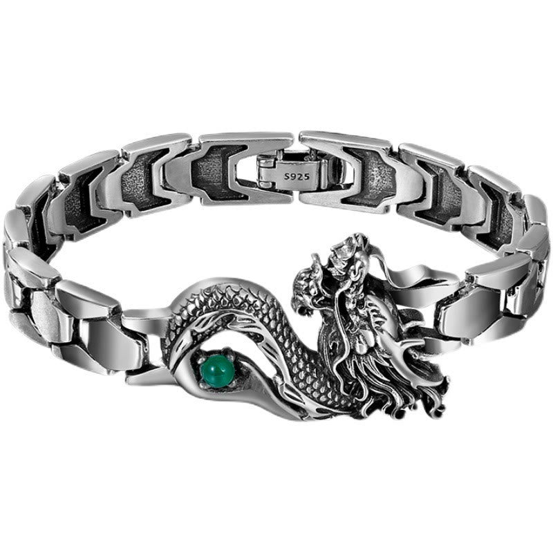 Stone of buddha Vintage Dragon Pattern Engraved Success Bracelet