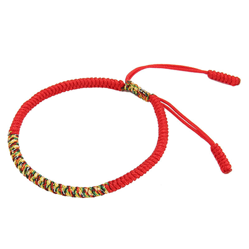 Stone of buddha Tibetan Handmade Multicolor King Kong Knot Luck Strength Braided Bracelet