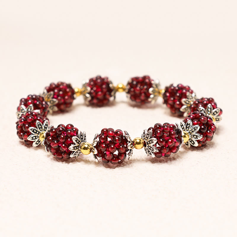 Stone of buddha Natural Garnet Healing Bracelet