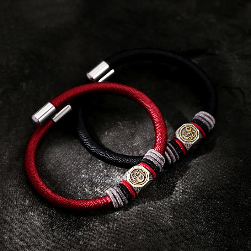 Stone of buddha 925 Sterling Silver Perfect Knot King Kong Knot Faith Strength Bracelet