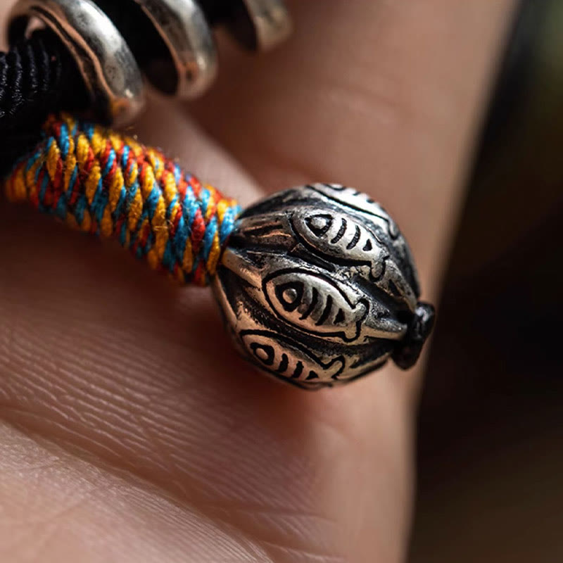 Stone of buddha Tibetan Om Mani Padme Hum Carved Amulet Double Wrap Bracelet