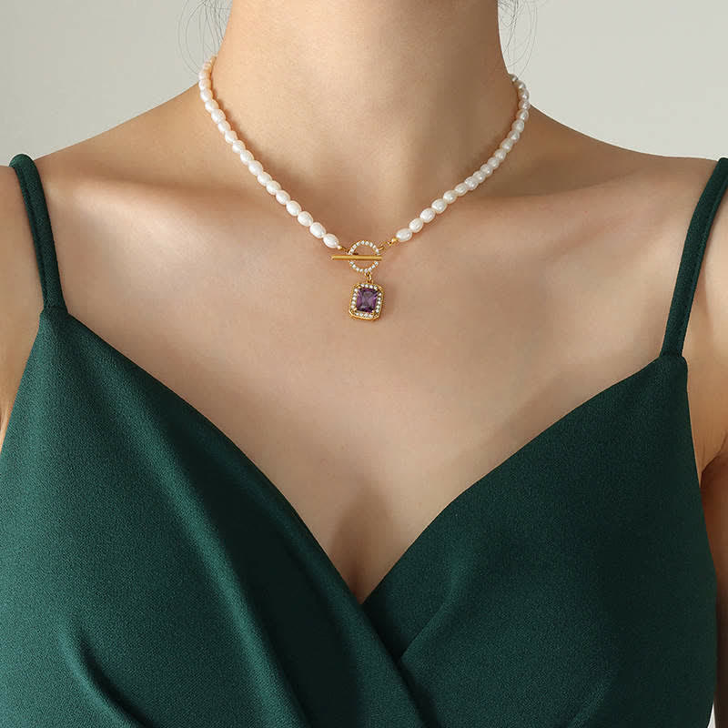 Stone of buddha Pearl Zircon Wealth Charm Necklace Pendant