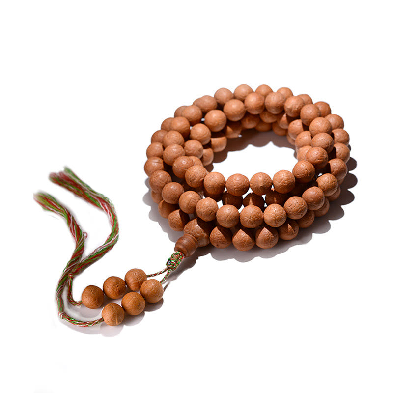 Stone of buddha 108 Mala Beads Nepal Bodhi Seed Luck Wealth Tassel Bracelet