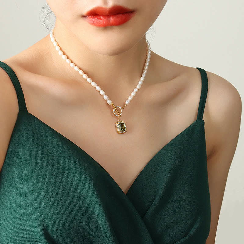 Stone of buddha Pearl Zircon Wealth Charm Necklace Pendant