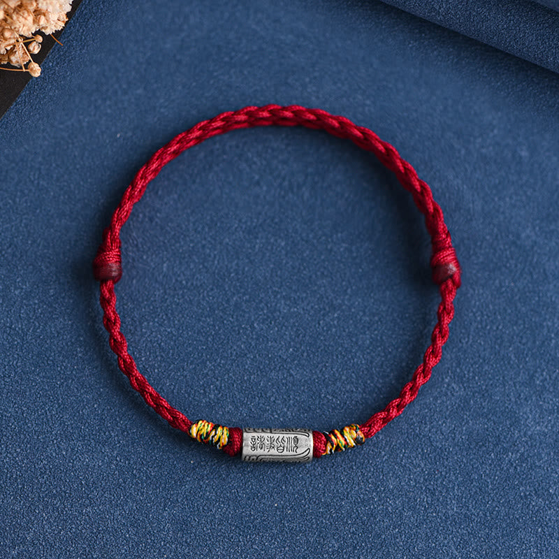 Stone of buddha Handcrafted 925 Sterling Silver Everything Goes Well Design Protection Strength Bracelet Anklet