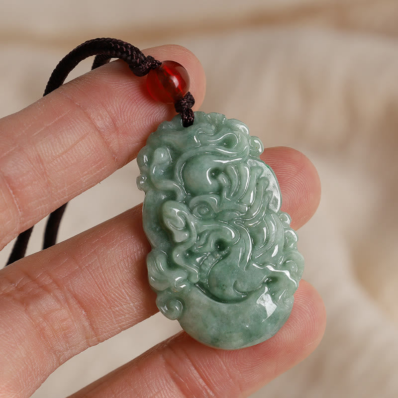 Stone of buddha Natural Jade 12 Chinese Zodiac Prosperity Necklace Pendant