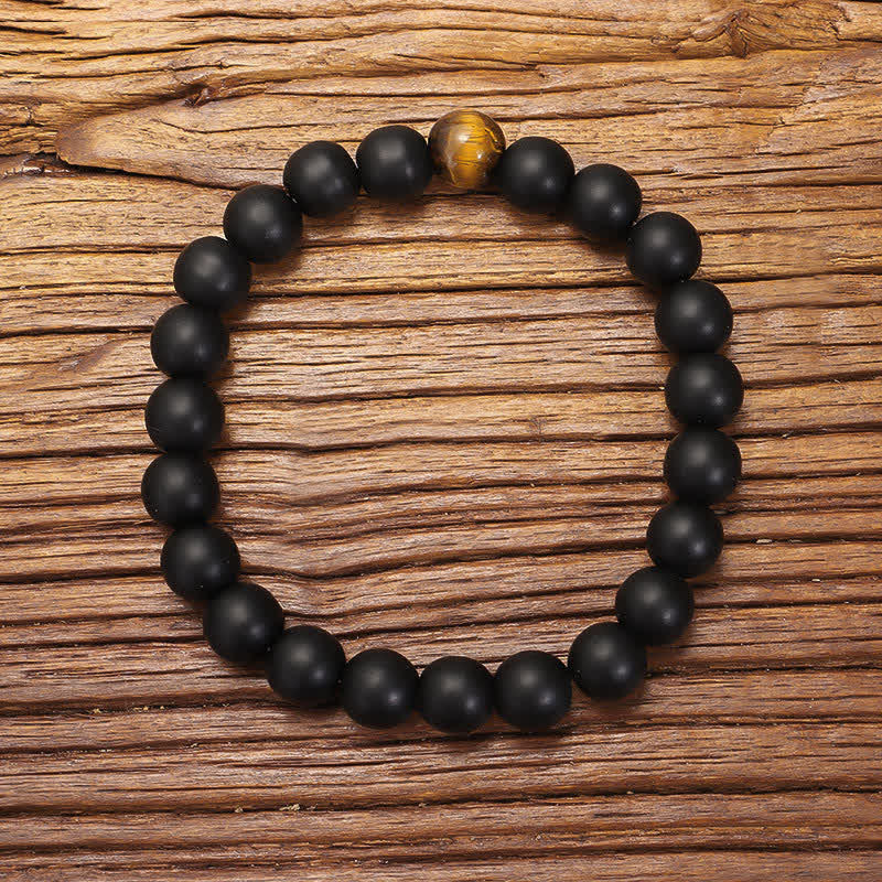 Stone of buddha 108 Mala Beads Frosted Stone Tiger Eye Balance Bracelet Necklace Pendant