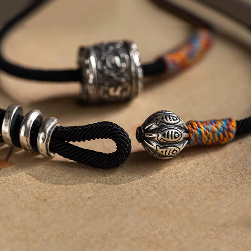 Stone of buddha Tibetan Om Mani Padme Hum Carved Amulet Double Wrap Bracelet