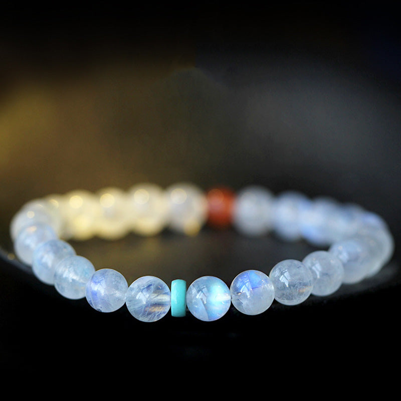Stone of buddha Moonstone Calm Healing Positive Bracelet