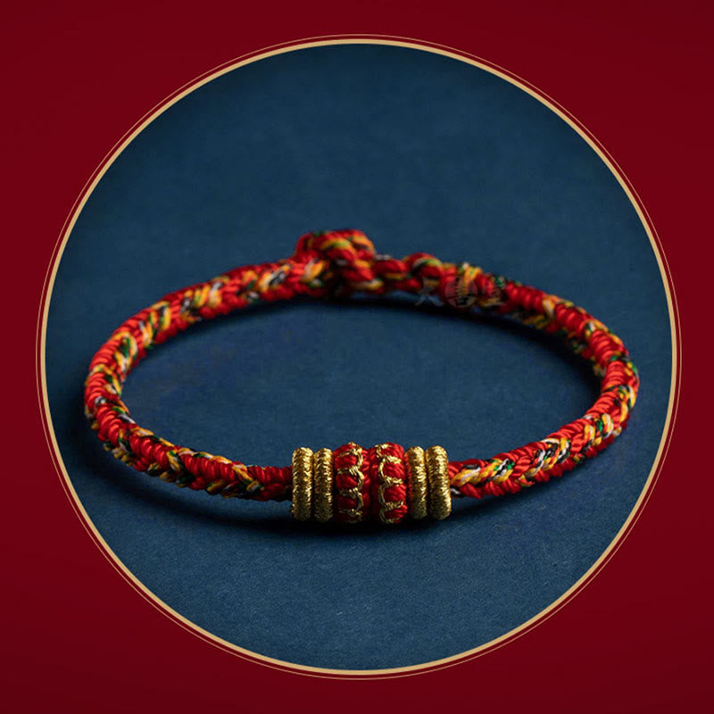 Stone of buddha Tibet Handmade Chinese Zodiac Natal Buddha Luck Strength Braided String Bracelet