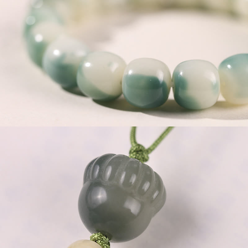 Stone of buddha Gradient Bodhi Seed Nine-Tailed Fox Cat Paw Claw Pine Cone Peace Bracelet