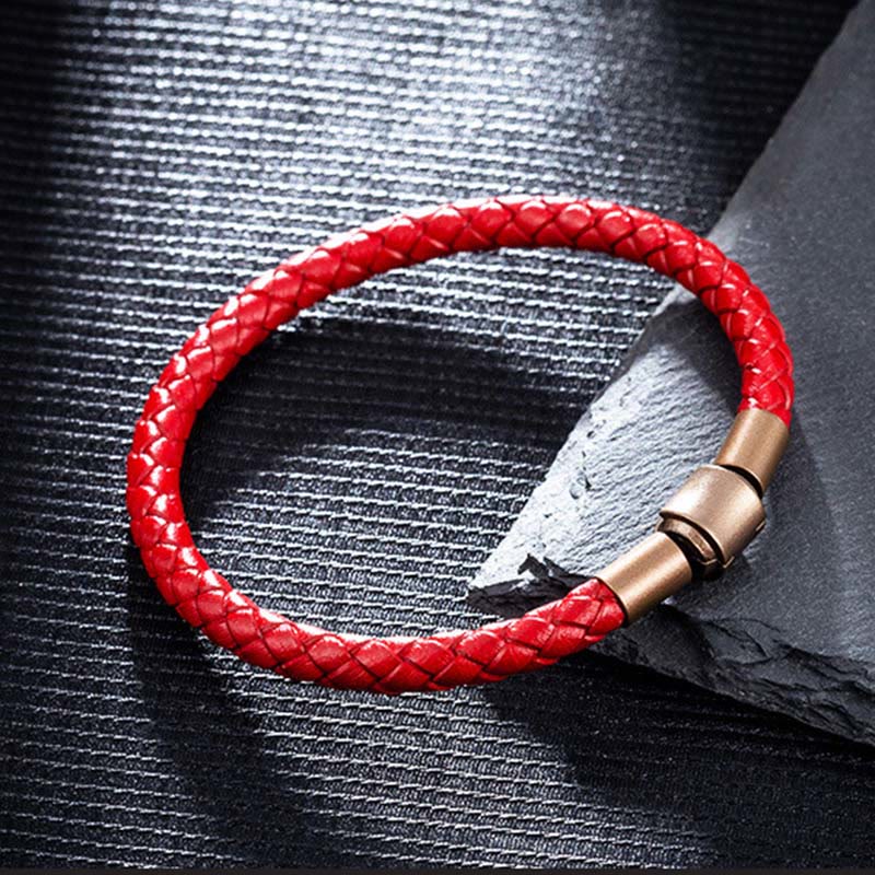 Stone of buddha Vintage Leather Rope Luck Braid String Bracelet