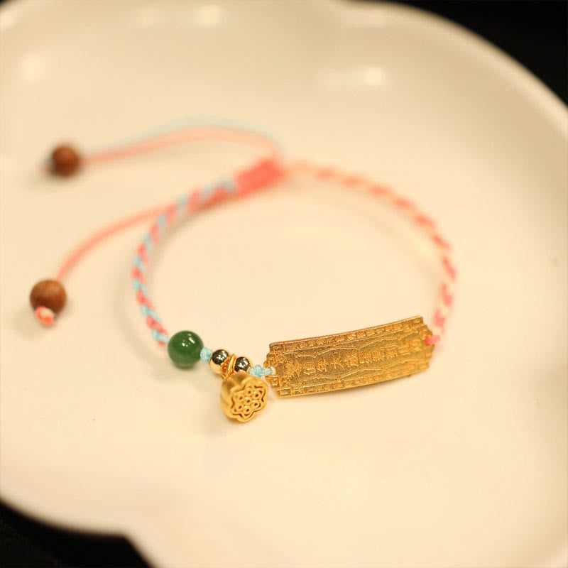 Stone of buddha 925 Sterling Silver Handmade Multicolor String Protection Luck Charm Braid Bracelet