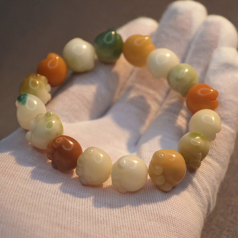 Stone of buddha Multilayered Bodhi Seed Cute Cat Paw Calm Harmony Bracelet