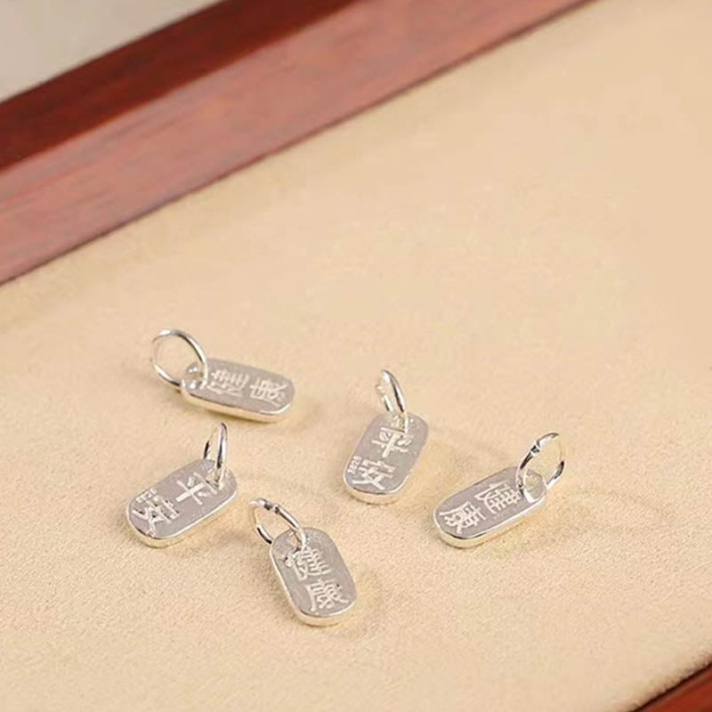 Stone of buddha 925 Sterling Silver Auspicious Clouds Peace Buckle Safe And Sound Bracelet Anklet