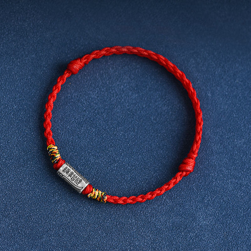 Stone of buddha Handcrafted 925 Sterling Silver Everything Goes Well Design Protection Strength Bracelet Anklet