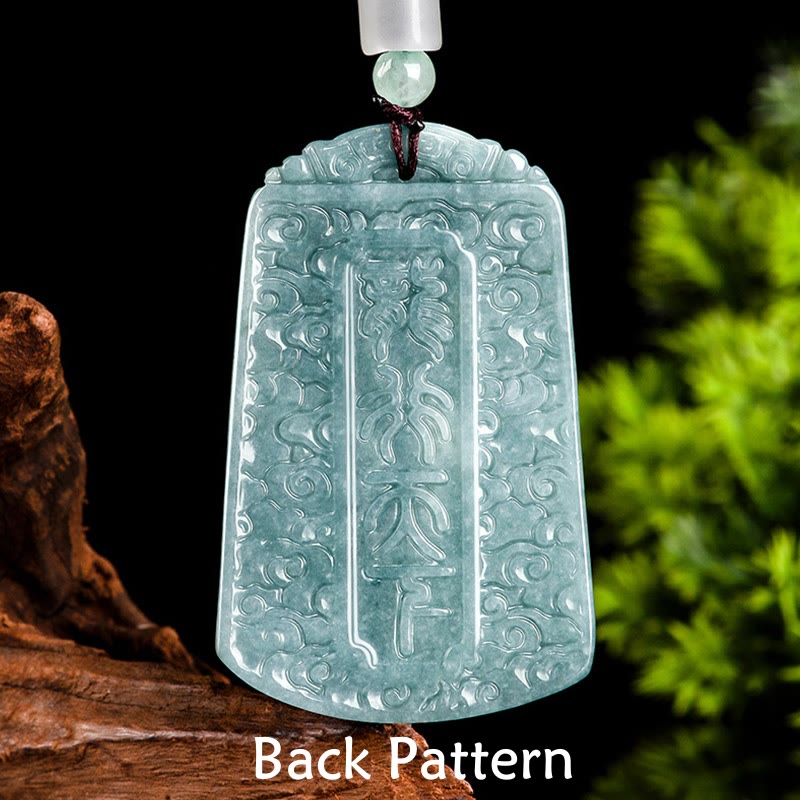Stone of buddha Year Of The Dragon Chinese Zodiac Dragon Travels The World Jade Strength Necklace Pendant