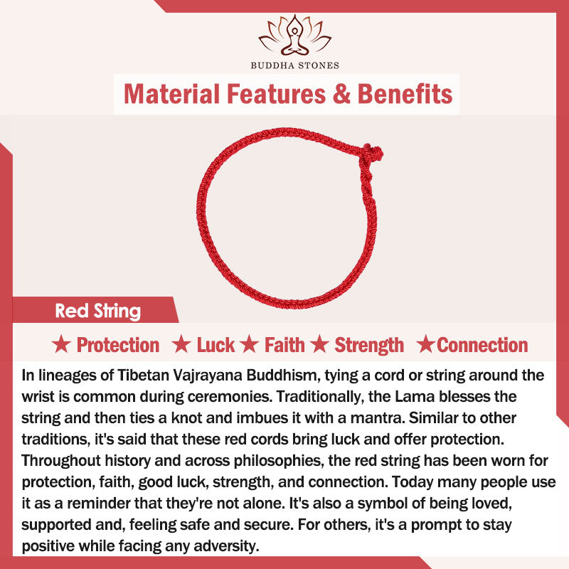 Stone of buddha 925 Sterling Silver Chinese Zodiac Natal Buddha Om Mani Padme Hum Luck Bell Braided String Bracelet