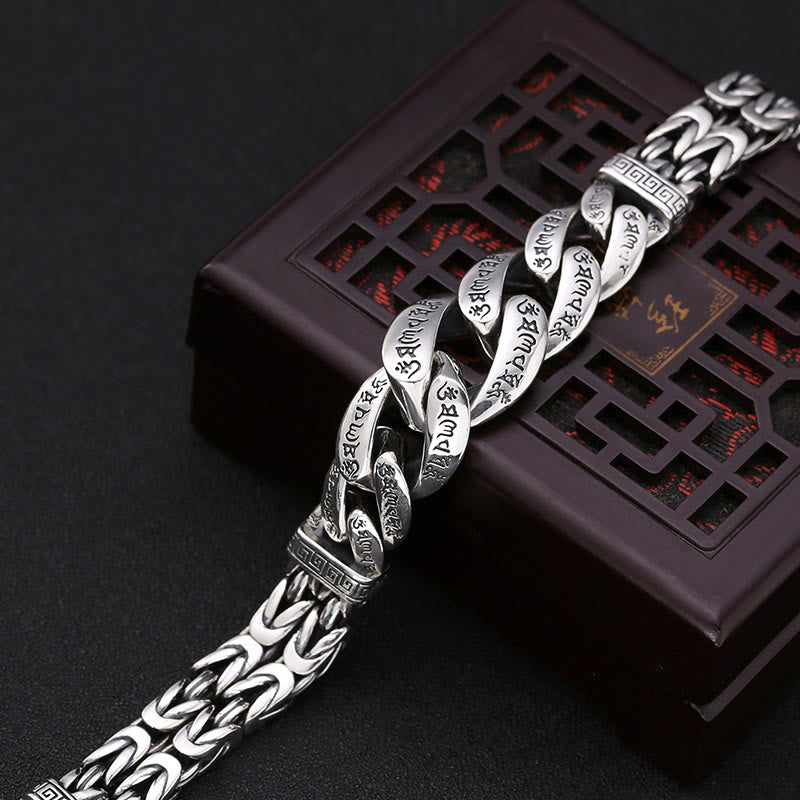 Stone of buddha Om Mani Padme Hum Engraved Peace Purity Bracelet