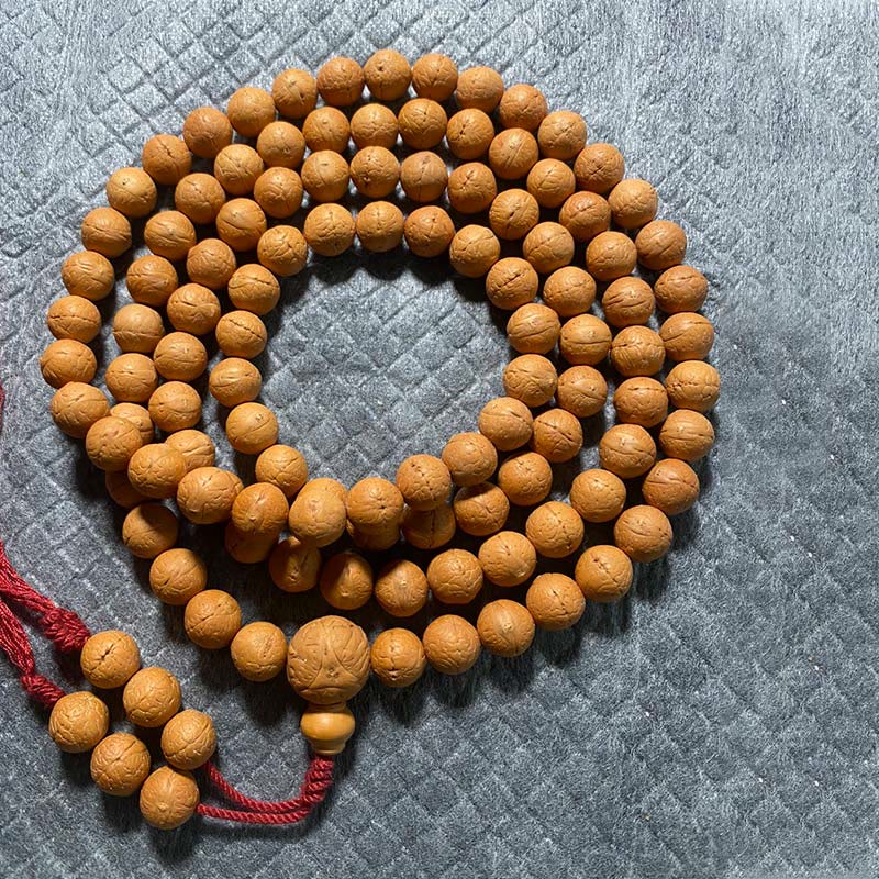 Stone of buddha 108 Mala Beads Nepal Bodhi Seed Luck Wealth Tassel Bracelet