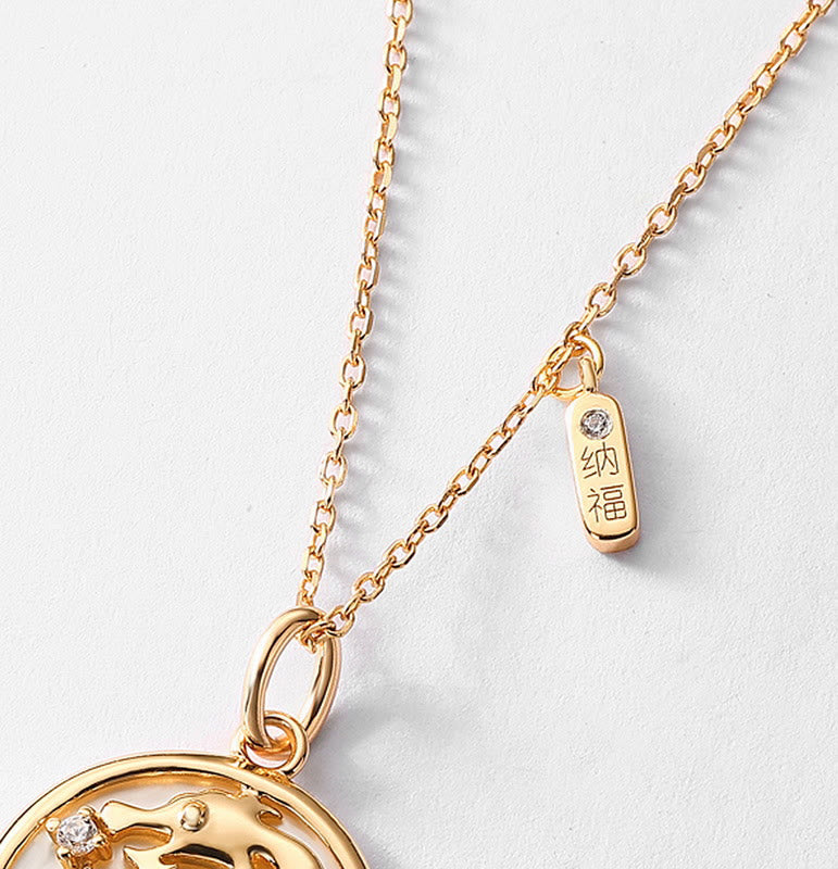 a??a??a??A Flash Sale- Stone of buddha 925 Sterling Silver Tridacna Stone Year of the Dragon Fu Character Luck Strength Necklace Pendant