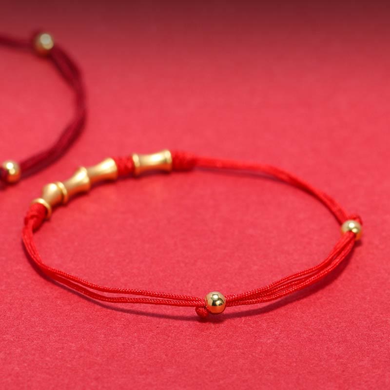 Stone of buddha 925 Sterling Silver Bamboo Design Protection Luck Braided Bracelet
