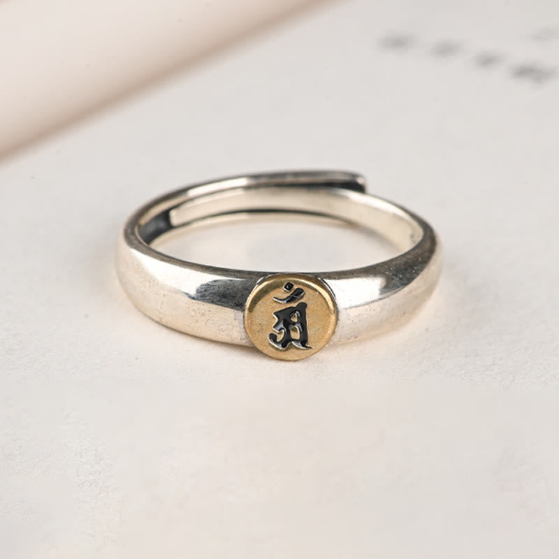 Stone of buddha Tibetan Om Mani Padme Hum Carved Chinese Zodiac Natal Buddha Peace Ring