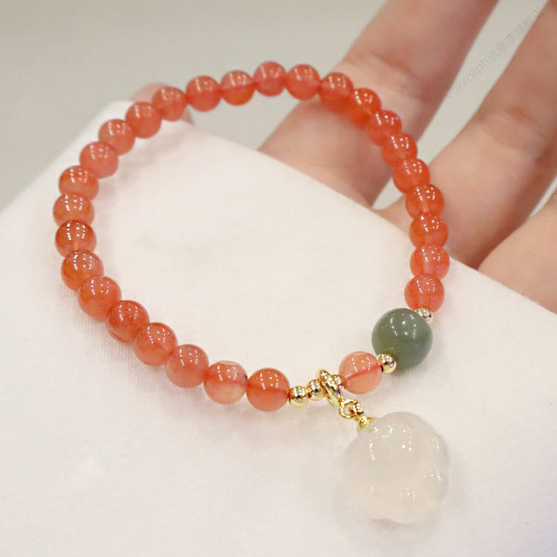 Stone of buddha Red Agate Chalcedony Cat Paw Jade Confidence Bracelet