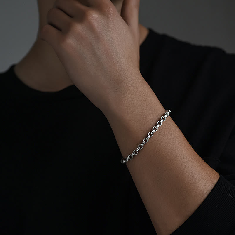Stone of buddha 925 Sterling Silver Om Mani Padme Hum Carved Design Creativity Metal Bracelet